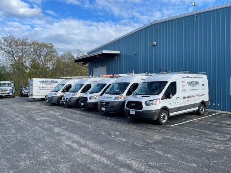 Wilson Bros. service fleet outside the Pepperell facility